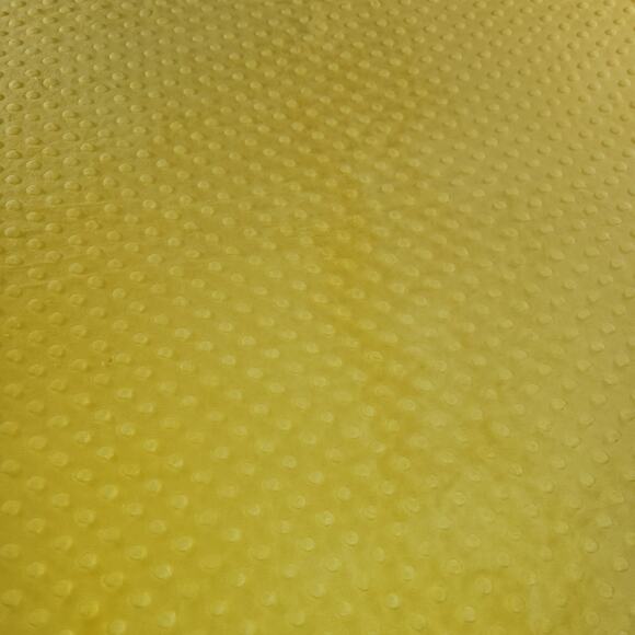 Soft Yellow Minky Dot Fabric 64 x 22" Polyester Plush Craft Sewing Baby Material - Picture 7 of 8